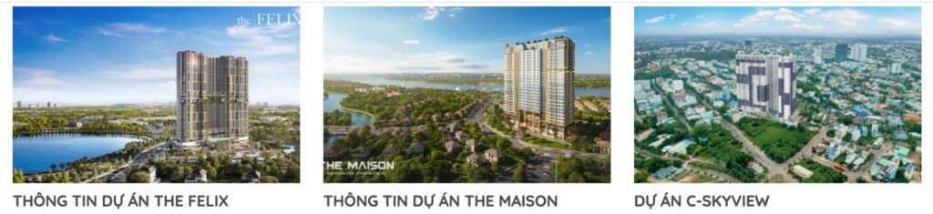 1 vài dự án căn hộ chung cư do C-Holdings làm chủ đầu tư